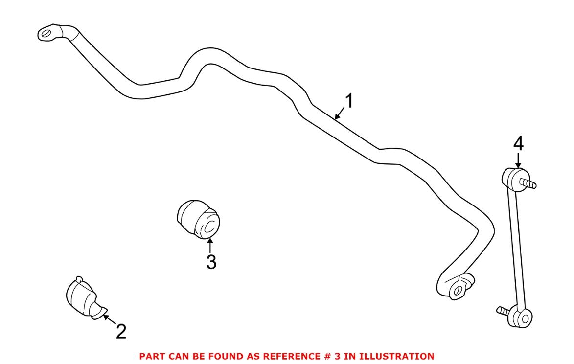 BMW Sway Bar Bushing - Front 31351091555